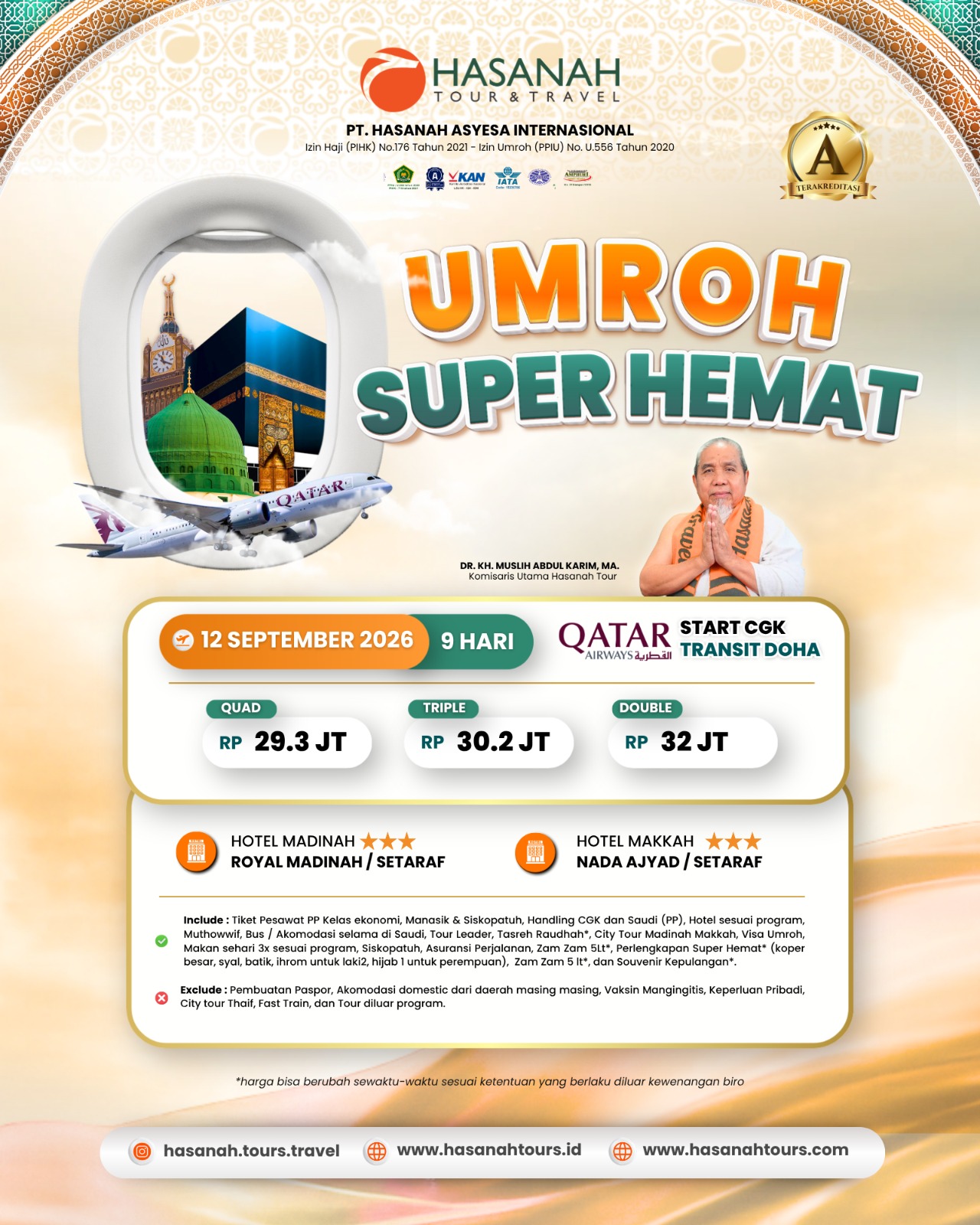 Umroh Super Hemat 12 September 2026