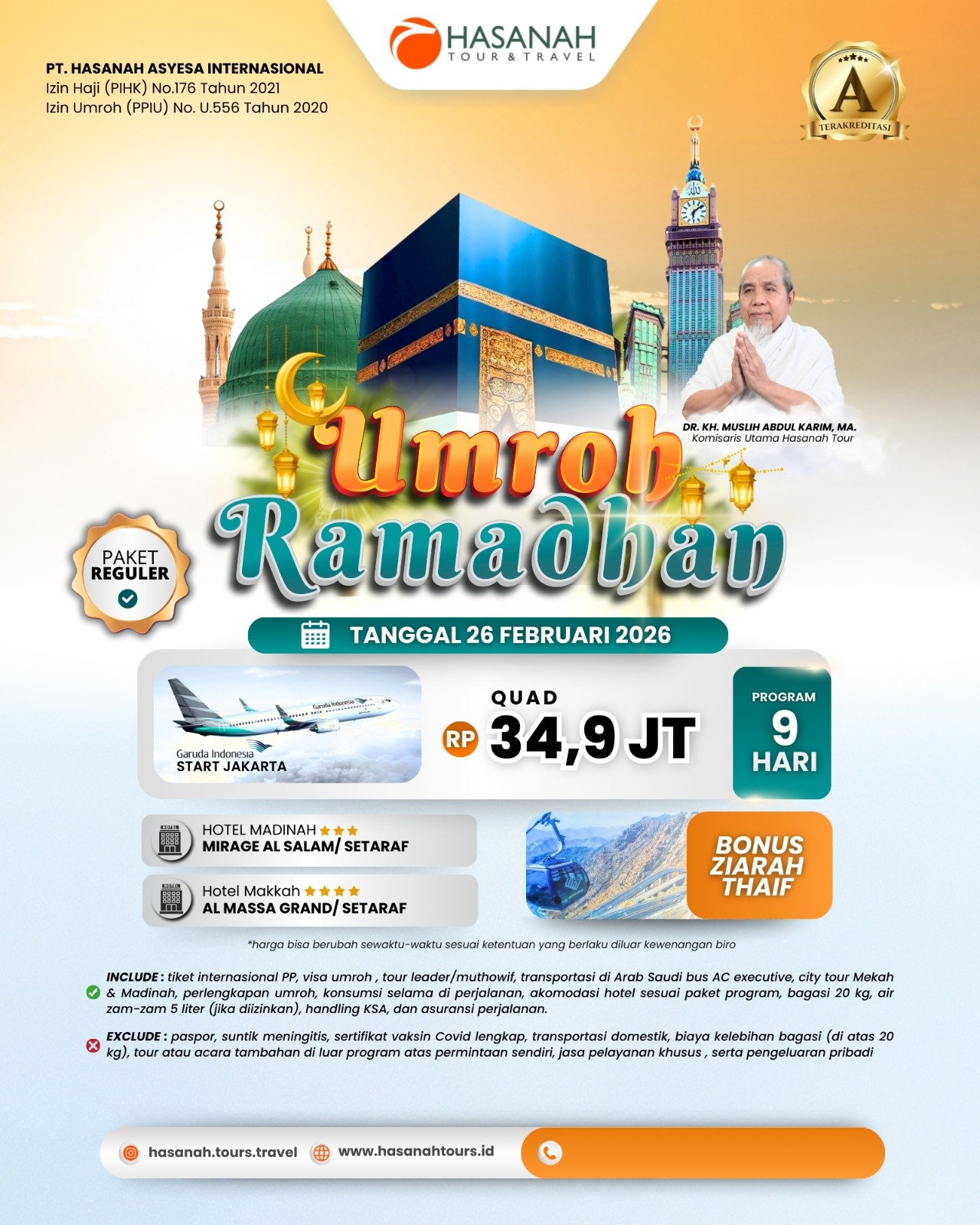 Umroh Ramadhan 26 Februari 2026