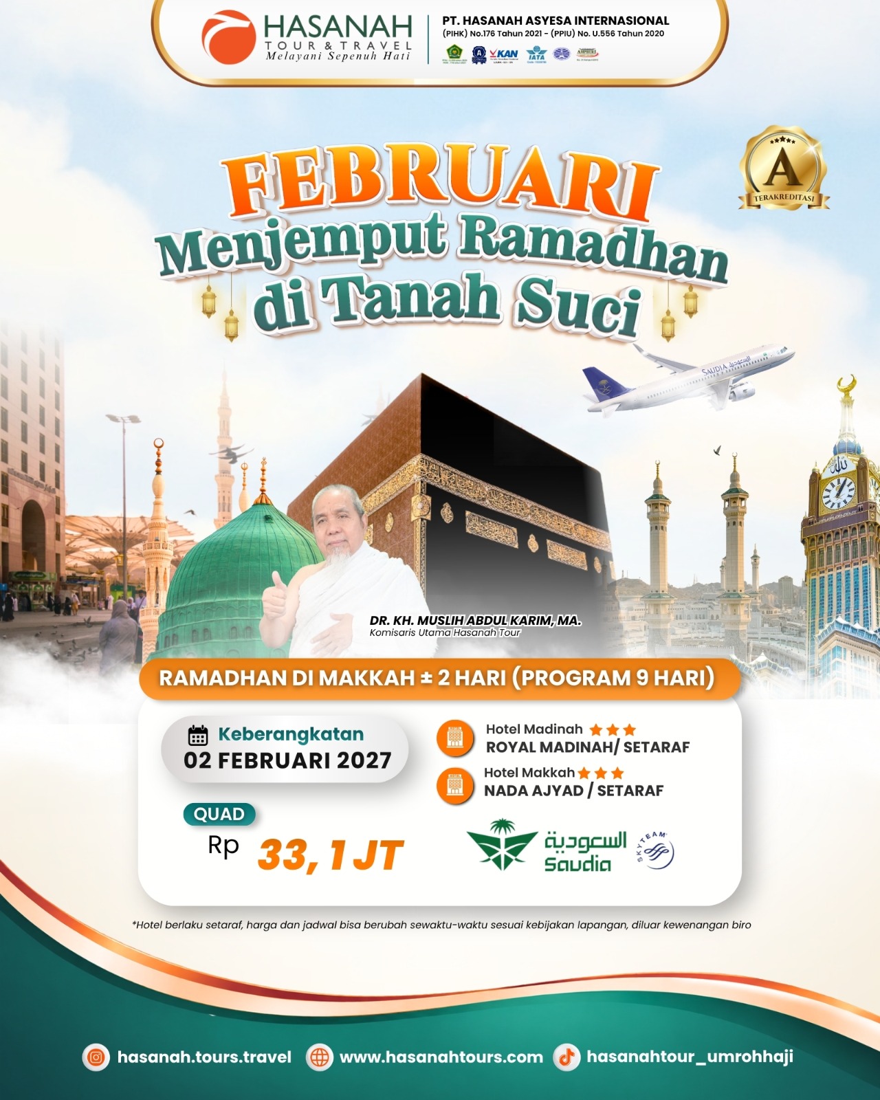 Umroh Menjemput Ramadhan di tanah suci 02 Februari 2026