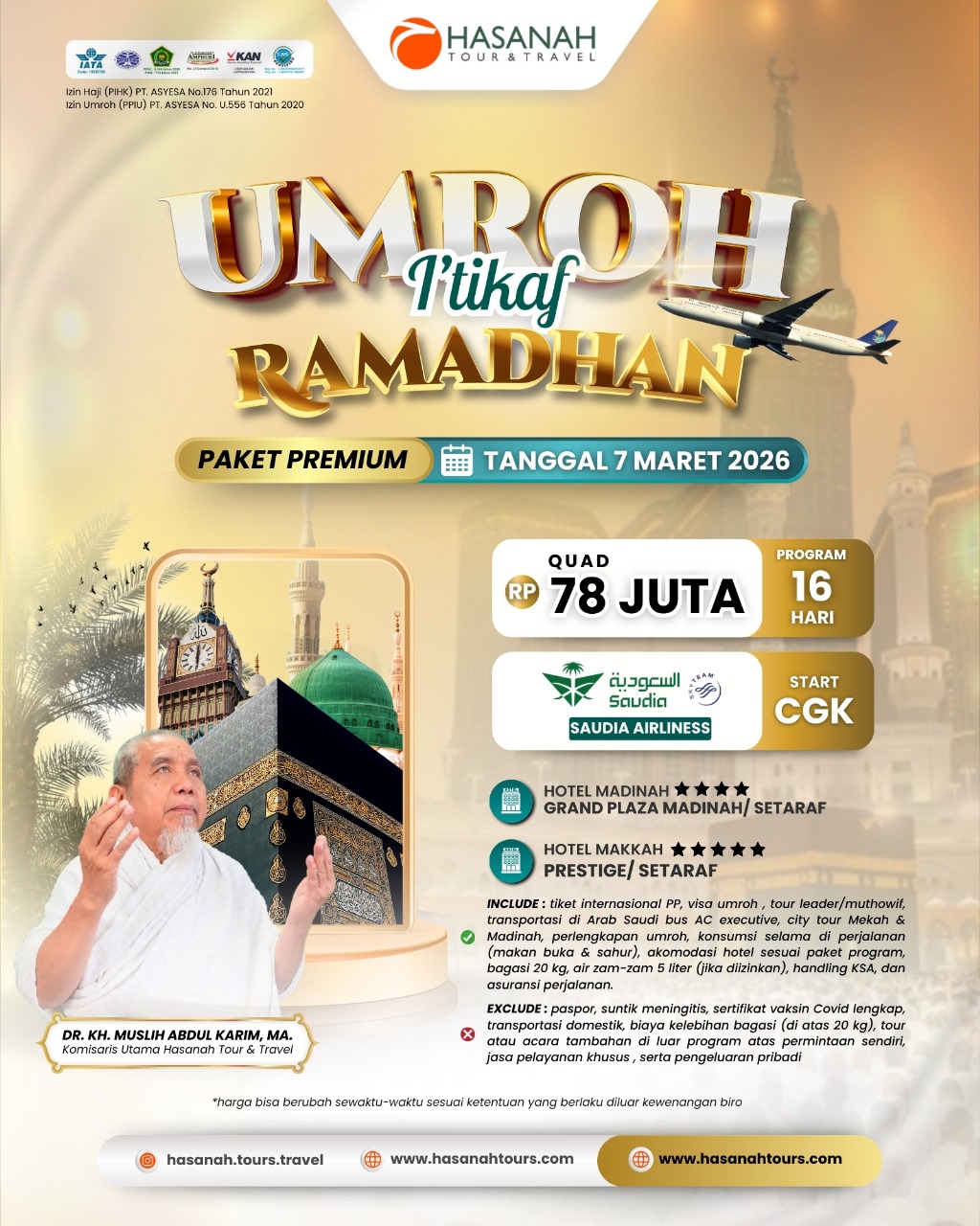 Umroh Premium Itikaf Ramadhan Hasanah