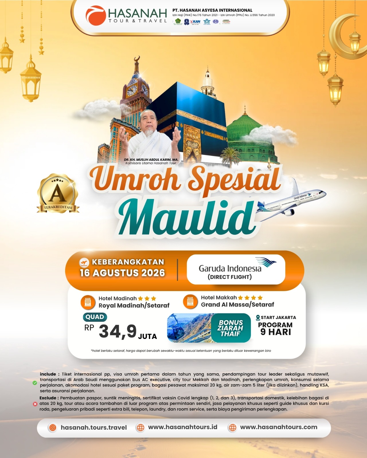 Umroh Hasanah 16 Agustus 2026