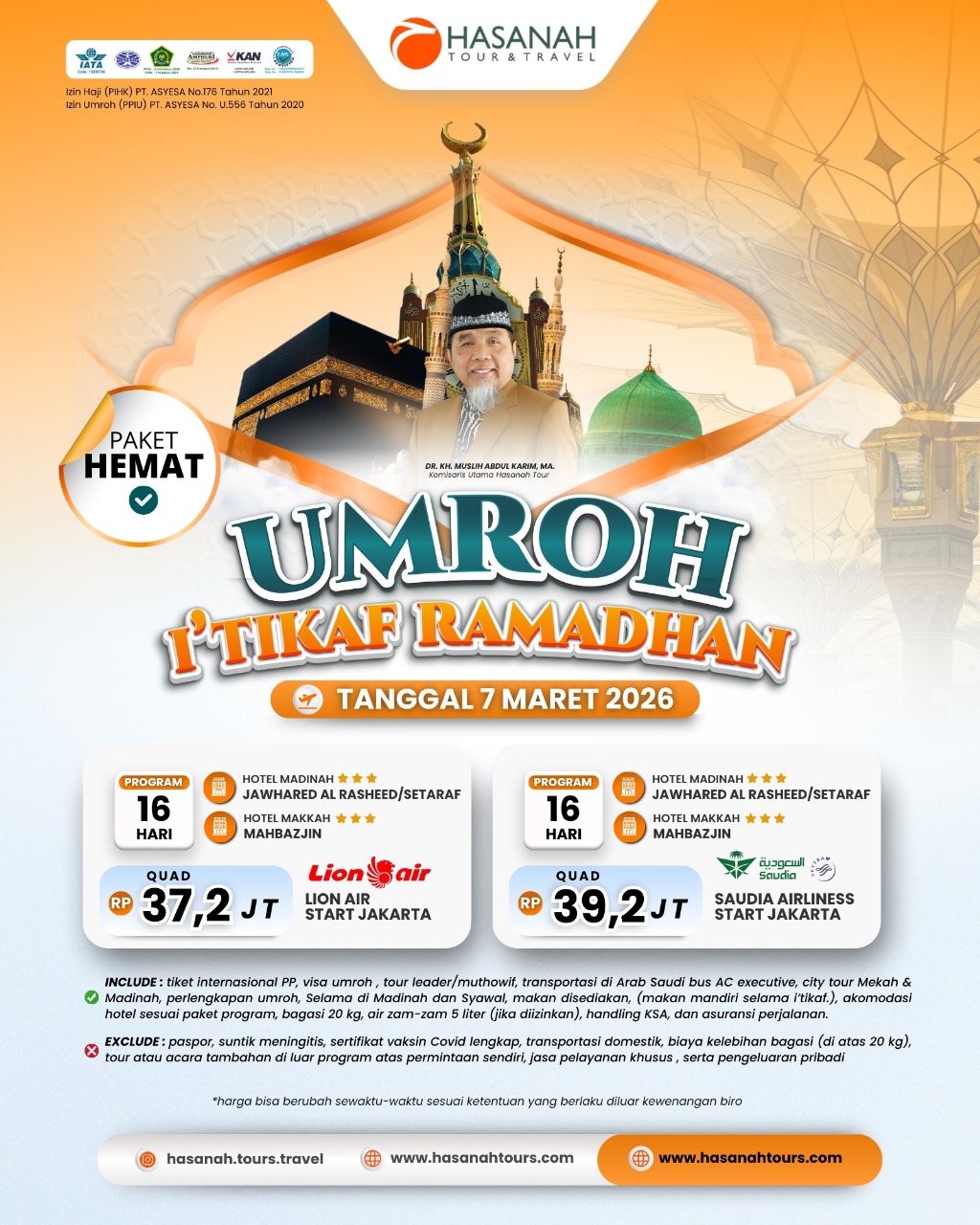 Umroh Itikaf Ramadhan Hasanah